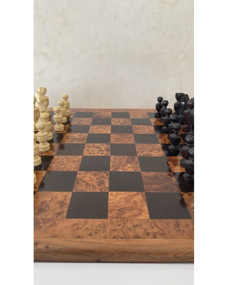 SEDD Jeu de 32 pièces d'échecs en bois (hors échiquier) O6
